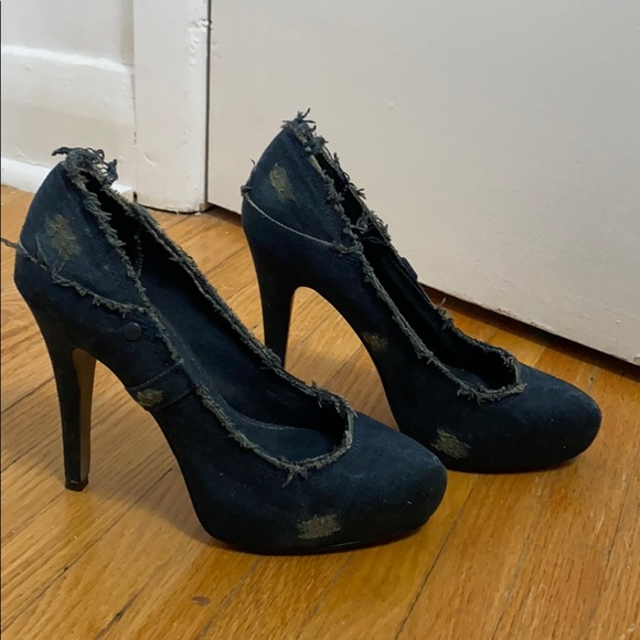ASH Distressed denim 3.5 “ heels - Picture 3 of 4